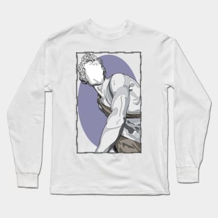 David - Faceless Colored in Purple Long Sleeve T-Shirt